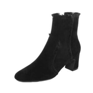 VANELI Women's Danice Frayed Trim Ankle Boots Size 4M Black Suede